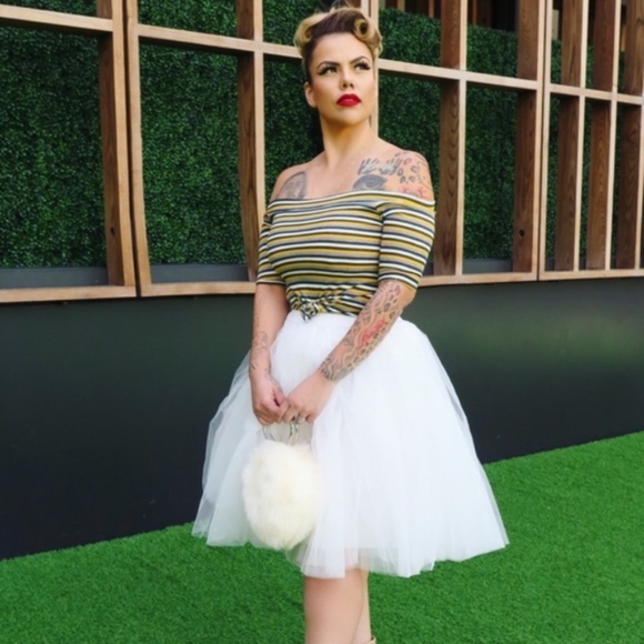 Tulle Tutu Ballerina Costume, Pin-up, Skirt White - Picture 5 of 6